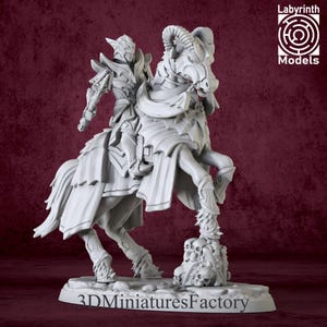 Mounted Knight 1 - DnD Miniature for Tabletop Games - Premium dnd Miniature - Dungeons and Dragons - 3D Printed