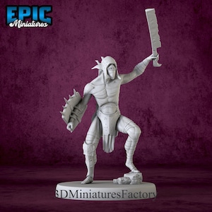 Diable miniature | Épée inférieure du diable guerrier - Miniature D&D pour jeux de table - Miniature dnd premium - donjons et dragons - imprimé 3D