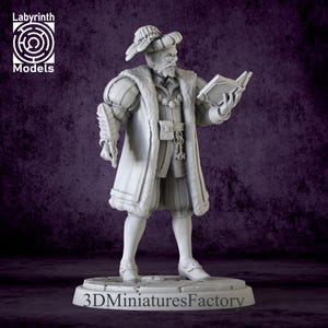 DnD Miniature Tax Collector from - DnD Miniature for Tabletop Games - Premium dnd Miniature - Dungeons and Dragons 3D Printed