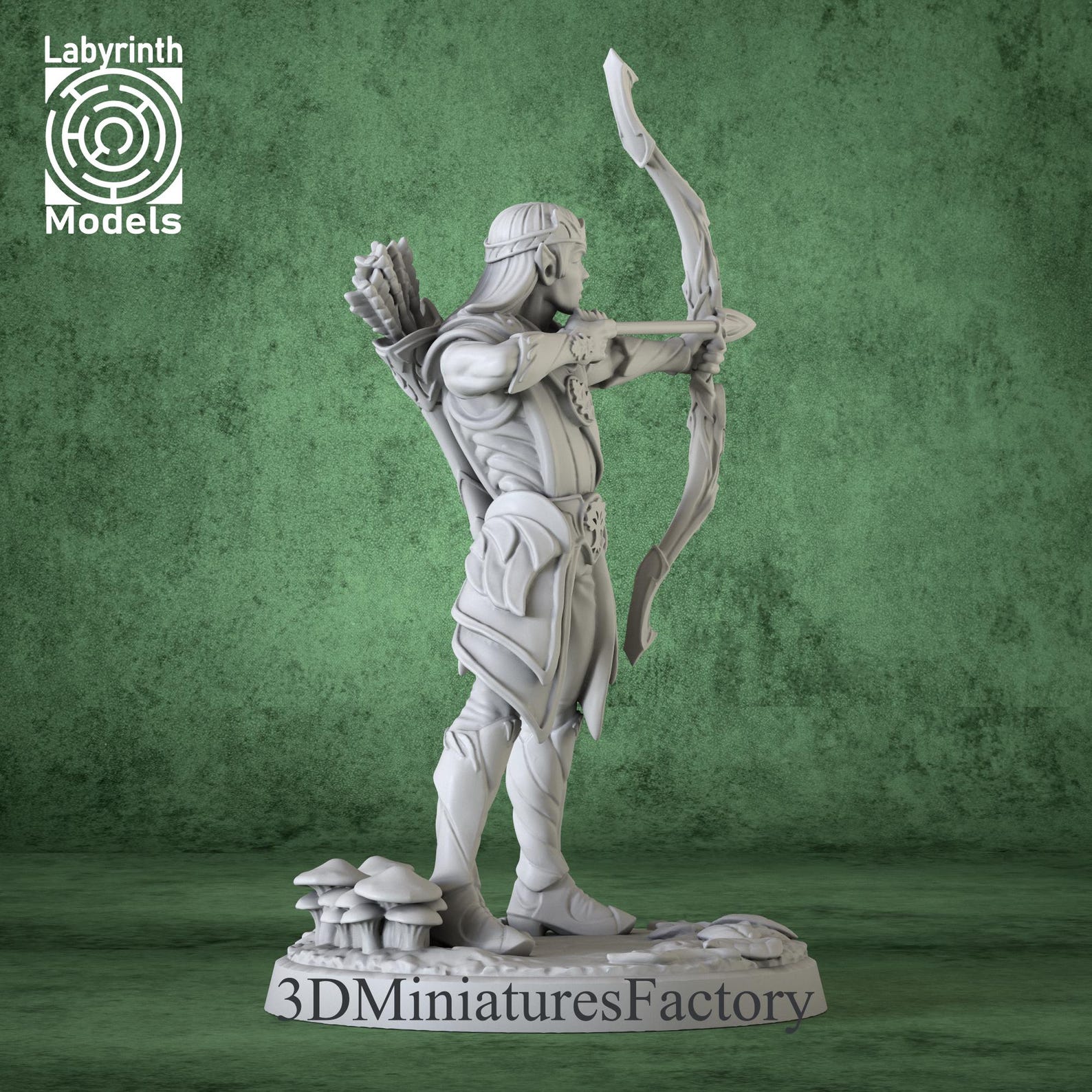 Elf Archer Miniature – Resin 3D Printed Figure for Dnd, Pathfinder, RPG ...