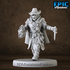 Miniature | Bandit Mage - DnD Miniature for Tabletop Games - Premium dnd Miniature - Dungeons and Dragons - 3D Printed