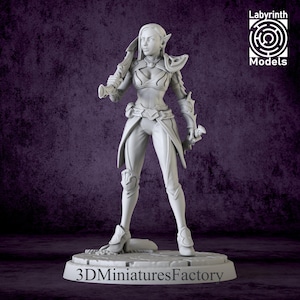 Elf Miniature – 3D Printed DnD Figure for Tabletop RPG