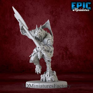 Miniature | Werewolf Warrior Axe - DnD Miniature for Tabletop Games - Premium dnd Miniature - Dungeons and Dragons - 3D Printed