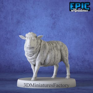 Miniature | Sheep - DnD Miniature for Tabletop Games - Premium dnd Miniature - Dungeons and Dragons - 3D Printed