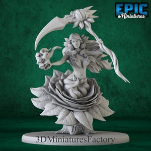 Miniature | Forest Alraune Scythe - DnD Miniature for Tabletop Games - Premium dnd Miniature Dungeons and Dragons 3D Printed