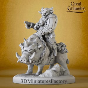 Miniature | Dark Boarclaw Skyshade - DnD Miniature for Tabletop Games - Premium dnd Miniature - Dungeons and Dragons - 3D Printed