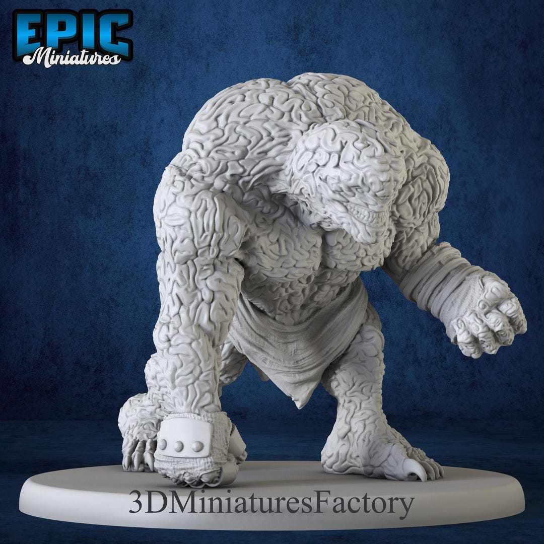 Brain Golem Monster Miniature – Resin Figure for Dnd and Tabletop Rpgs ...