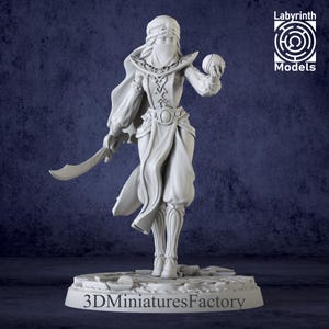 Miniature |  Sword Dancer Enchantress from the East - DnD Miniature for Tabletop Games - Premium dnd Miniature - Dungeons and Dragons