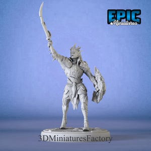 Miniature | Blood Paladin Challenging - DnD Miniature for Tabletop Games - Premium dnd Miniature - Dungeons and Dragons - 3D Printed