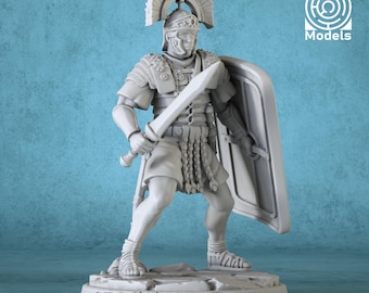 Miniature | Roman Legionary Pose 2 - DnD Miniature for Tabletop Games - Premium dnd Miniature - Dungeons and Dragons 3D Printed