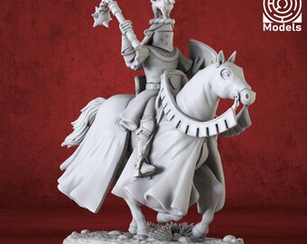 Knight Mounted 6 DnD Miniature - 3D Printed Resin Figure for DnD and Tabletop RPGs