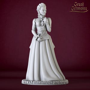 Miniature | Female Irene de Beaumont - DnD Miniature for Tabletop Games - Premium dnd Miniature - Dungeons and Dragons - 3D Printed