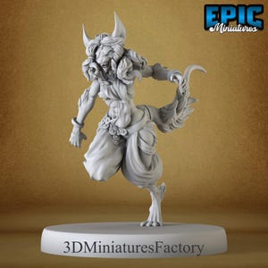 Miniature | Lynx Folk Dancer Attack - Player DnD Miniature for Tabletop Games - Premium dnd Miniature - Dungeons and Dragons