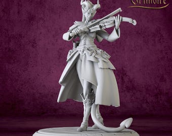 Tiefling Miniature - 3D Printed Resin Figure for DnD and Tabletop RPGs