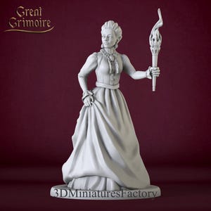 Miniature | Female Irene de Beaumont 2 - DnD Miniature for Tabletop Games - Premium dnd Miniature - Dungeons and Dragons - 3D Printed
