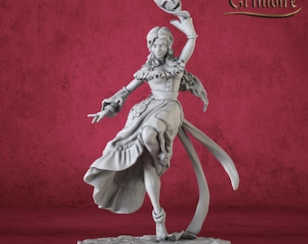 Miniature | Female Azelmira - DnD Miniature for Tabletop Games - Premium dnd Miniature - Dungeons and Dragons - 3D Printed