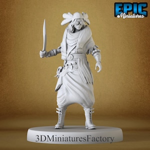 Miniature | Desert Druid Knife - Player DnD Miniature for Tabletop Games - Premium dnd Miniature - Dungeons and Dragons