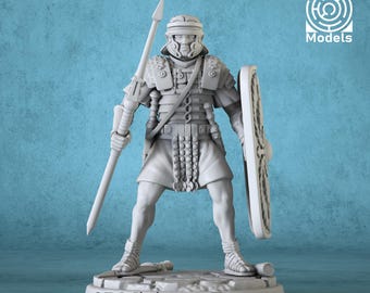 Miniature | Roman Legionary with Pilum 1- DnD Miniature for Tabletop Games - Premium dnd Miniature - Dungeons and Dragons 3D Printed
