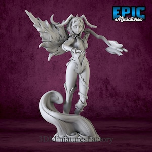 Wonder Pixie Attack Miniature | 3D Printed Fantasy Fairy for DnD | Resin RPG Figure for Roleplay Adventures