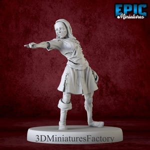 DnD Miniature Zombie Villager Female - 3D Printed Dungeons and Dragons Miniature for Tabletop RPG Games