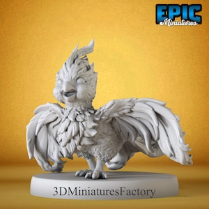 Miniature | Phoenix Hatchling - DnD Miniature for Tabletop Games - Premium dnd Miniature - Dungeons and Dragons - 3D Printed