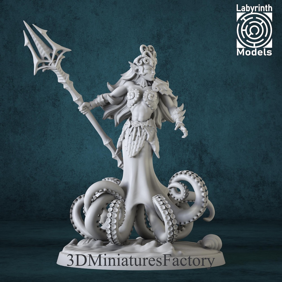 Miniature | Abyss Siren 1- Dnd Miniature for Tabletop Games - Premium ...