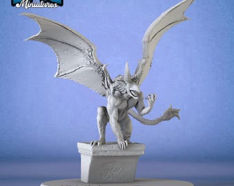Gargoyle DnD Miniature | Ready for battle | 3D Printed Tabletop RPG Model