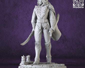 Vampire Miniature – 3D Printed DnD Figure for Tabletop RPG
