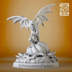 DnD Miniature | Cat Familiar Halloween Collection - 3D Printed Dungeons and Dragons Mini for Tabletop RPG Games