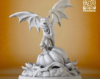 Miniature | Cat Familiar Halloween Collection - DnD Miniature for Tabletop Games - Premium dnd Miniature - Dungeons and Dragons - 3D Printed