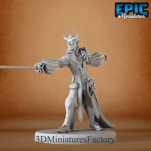 Miniature | Tiefling Noble Parry - DnD Miniature for Tabletop Games - Premium dnd Miniature - Dungeons and Dragons - 3D Printed
