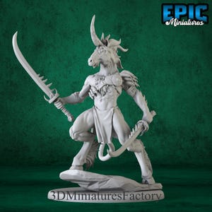 Miniature | Unicorn Folk Warrior - DnD Miniature for Tabletop Games - Premium dnd Miniature - Dungeons and Dragons - 3D Printed