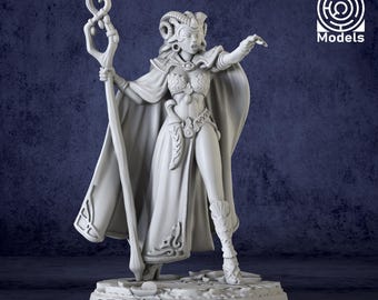 Miniature | Sorceress of the East - DnD Miniature for Tabletop Games - Premium dnd Miniature - Dungeons and Dragons - 3D Printed