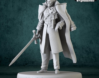 Marine Admiral Miniature | 3D Printed DND Figure