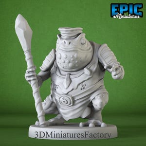 Miniatuur | Toad Folk Shaman - DnD-miniatuur voor tafelspellen - Premium dnd-miniatuur - Dungeons and Dragons - 3D-geprint