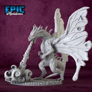 Miniature | Fairy Dragon Classic Firebreath  - DnD Miniature for Tabletop Games - Premium dnd Miniature - Dungeons and Dragons - 3D Printed