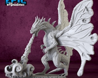 Miniature | Fairy Dragon Classic Firebreath  - DnD Miniature for Tabletop Games - Premium dnd Miniature - Dungeons and Dragons - 3D Printed