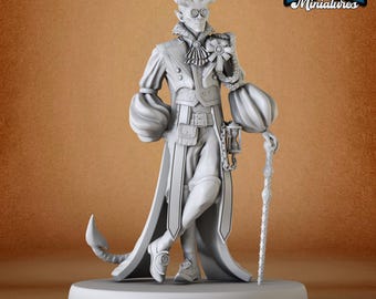 Dungeons and Dragons Tiefling Miniature and Detailed Noble Figure