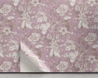 Pink Rose Flower Tijdelijke Wallpaper-Pink Floral Peel en Stick Wallpaper-Flower Wall Mural-Verwisselbare Wallpaper-Zelfklevend behang