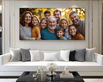 Custom Photo Wood Print Art, Personalized Wall Art Gift, Custom Living room wall art, for Living Room, Anniversary Wedding Gift