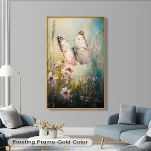 Butterfly and Wildflowers Wooden Wall Art: Rustic Floral Print