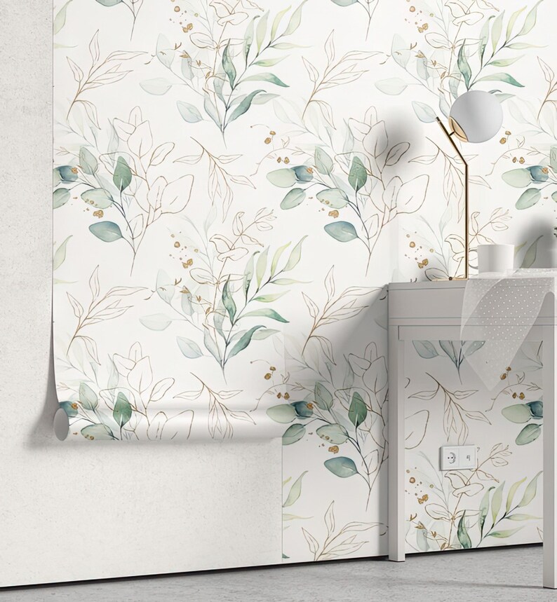 Floral Wallpaper-temporary Wallpaper-peel and Stick Wallpaper-floral ...