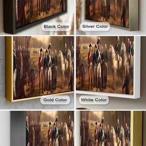 Rustic patriotic wall decor featuring an American Revolutionary War battlefield moment.