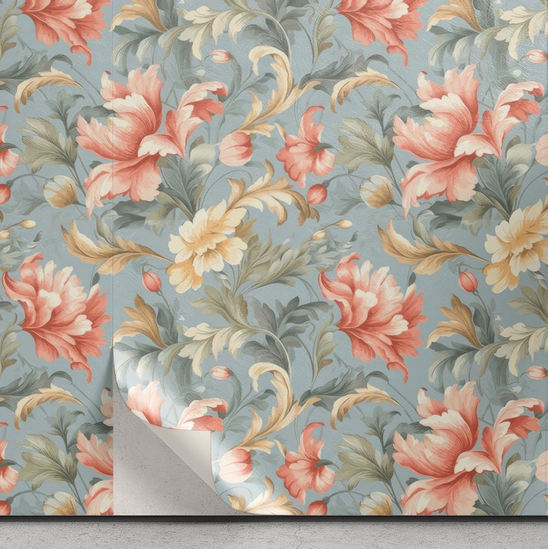 Buy Floral Peelandstick Temporary Wallpaper Removable Wall Mural With