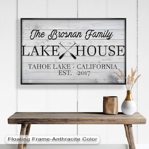 Custom Lake House Welcome Sign, Personalized Family Name, Lake House Sign, Lakehouse Established Sign, Lake Name Sign, Lakehouse Wall Decor