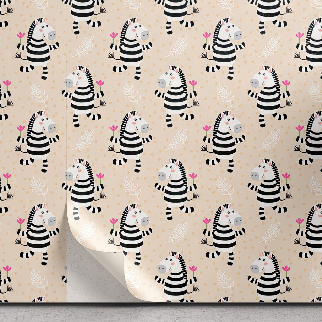 Buy Creative Zebra Childrens Wallpaper Ideal for Bedrooms and Playrooms