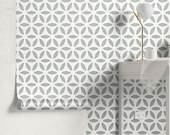 Geometric Temporary Wallpaper-Gray Peel and Stick Wallpaper-Geometric Wall Mural-Removable Wallpaper-Self Adhesive Wallpaper Rolls