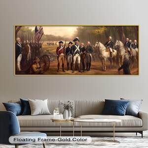 War-era artwork showing leadership and unity with dramatic poses and patriotic tones.