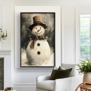 Vintage Snowman Wooden Wall Art: Rustic Christmas Decor