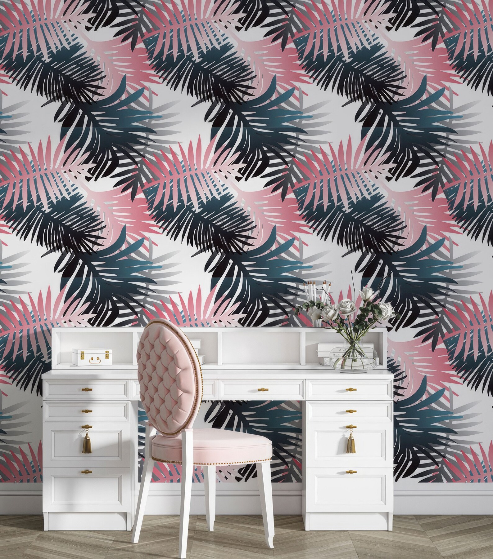 Leaves Wallpaper-temporary Wallpaper-peel and Stick Wallpaper-leaf Wall ...